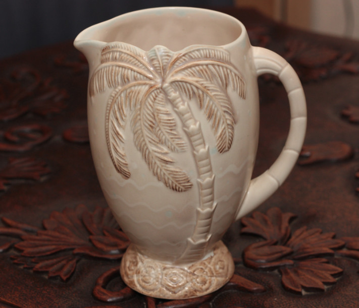 VINTAGE BESWICK 1074 Fine pottery PALM TREE VASE (jug) Collectible SKU15032 eBay