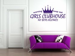 Girls Clubhouse - No Boys Allowed! Girl Room Wall / Door Decal | Wall ...