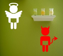 Angel and Devil Wall Pattern