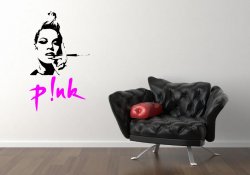 P!NK - Pink celeb silhouette - Amazing Vinyl Decoration