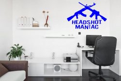 Headshot Maniac - Gamer FPS Player Vinyl Sticker