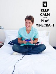 'Keep Calm and Play Minecraft' - Gamer's Room Wall Sticker Decor