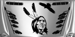 American Indian - Set Of 8 Stickers - Perfect For 4x4, SUV Car 