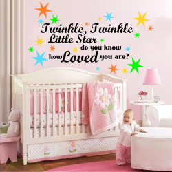 'Twinkle, Twinkle Little Star...' Nursery Kids Room Large Wall Decal 