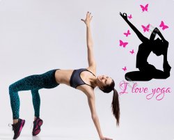 I love yoga with butterflies - Stunning motivational Wall Stickers
