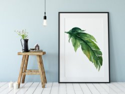 Banana Leaf Minimalist Tropical Poster Modern Exotic Watercolour Print