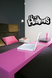 'I love haters' - Vinyl Wall / Car / Laptop Funny Sticker