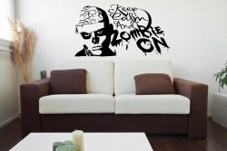 Designer - 'Keep Calm and Zombie On' - Vinyl Wall Sticker