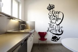 Designer - 'Keep Calm And Put The Kettle On' - Large Vinyl Decal