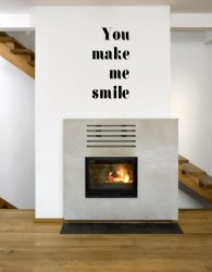 JC Design 'You make me smile' - Vinyl Wall Quote Sticker