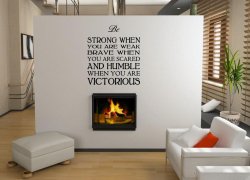 JC Design 'Be strong when you are weak...' Huge Wall Sticker Quote 