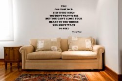 JC Design 'You can close your eyes...' Johnny Depp Quote Wall Decal