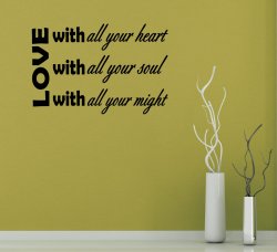 JC Design 'Love with all your heart...' Amazing Wall Decal
