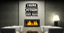 JC Design 'Think outside the box' Vinyl Wall Sticker