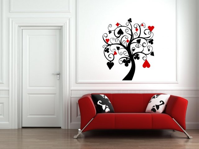   POKER TREE Wall Decal Art Stickers Decor ✿✿✿✿  