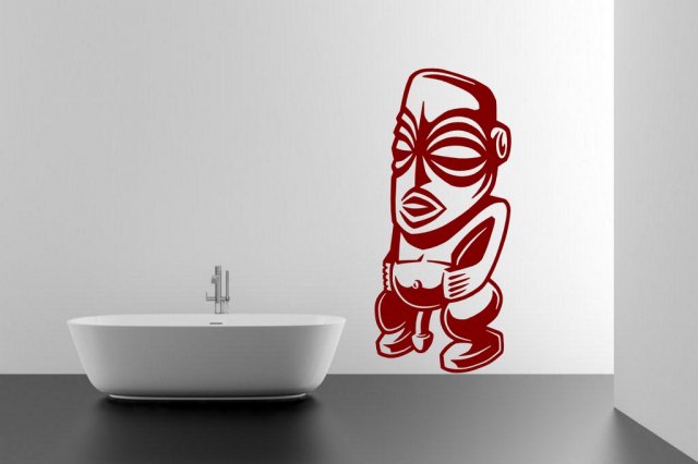 Aztec Statue / Ancient God Of - Large Wall Sticker 