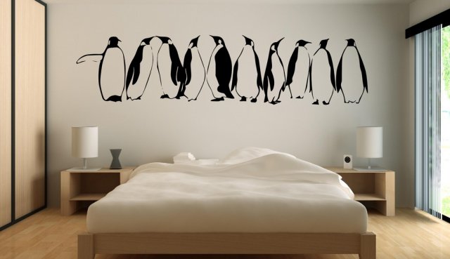 Penguins in Row Wall Decal  Wall Stickers Store - UK shop 