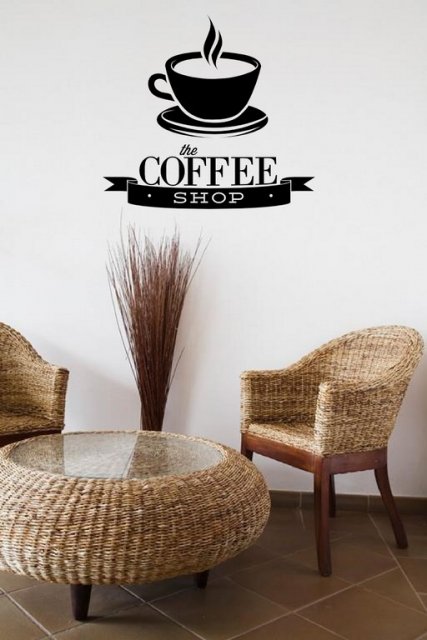 'The Coffee Shop' - Great Wall Decal | Wall Stickers Store - UK shop ...