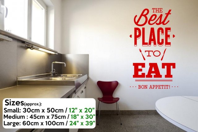 'The Best Place to Eat - Bon Appetit!' - Wall Decoration | Wall