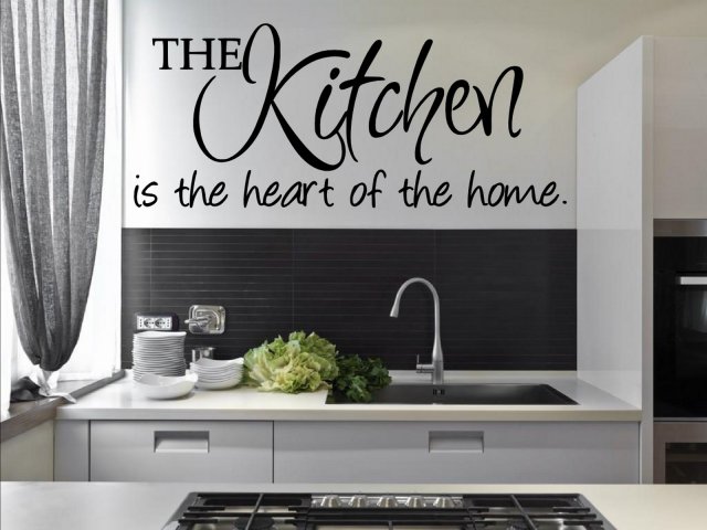 'The Kitchen is the heart of the home' - Amazing Kitchen Wall Sticker ...