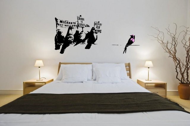 Wall Stickers Uk With Decals - Banksy Wall Art Stickers Uk