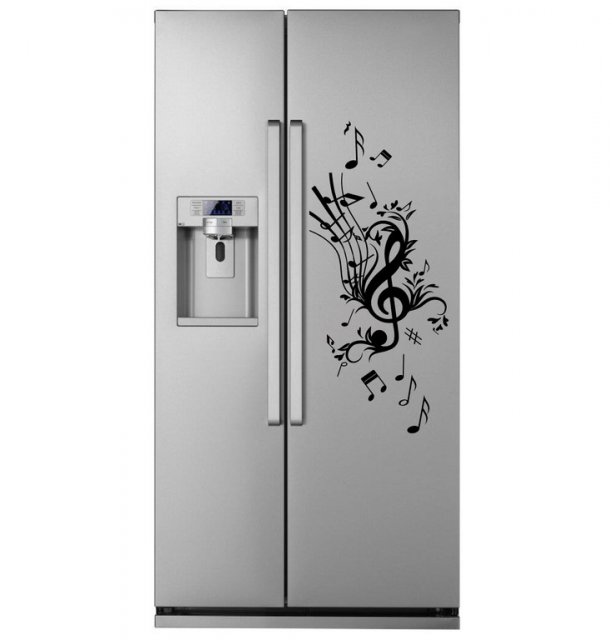 Large Music Notes Fridge Kitchen Sticker Waterproof Refrigerator Wall Sticker UK