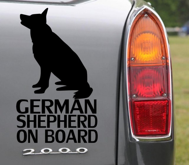 German Shepherd On Board - Bumper, Car Sticker, Dog lovers must have ...