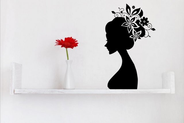 Flower Women Beautiful Wall Sticker Wall Stickers Store Uk Shop