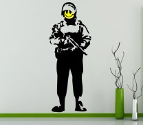 Banksy Style Grin Soldier/Acid Soldier Wall Pattern