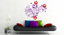Swirly Flowers - Lovely Wall Sticker
