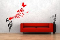 Banksy Style Suicide Butterfly Girl Art Decoration