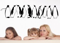 Penguins in Row Wall Decal
