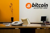 'Bitcoin accepted here' - wall / shop / car / laptop vinyl sticker