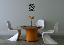 'No smoking' and 'smoking' area - Set of 6 Commercial Stickers