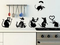 Banksy Large Collection Of Rats Version 2 - Set of 6 Rats