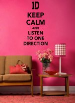 'Keep Calm and Listen to One Direction' - Teenager Room Wall Decal