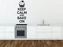 'Keep Calm and Bake On' - Kitchen / Dining Room / Bakery Wall Decal