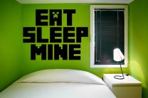 Eat Sleep Mine - Gamer's Room Minecraft Giant Wall Decal