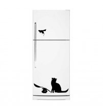 Banksy Cat and Mouse - Humorous Fridge Refrigerators Sticker