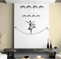 Banksy Ballet Tightrope Walker - Fine Wall Sticker Art Decal