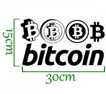 Set of 5 BITCOIN logos Cryptocurrency BTC Decal Wall Car Laptop Transfer