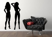 Two Sexy Ladies Attractive Womens Realistic Large Wall Sticker