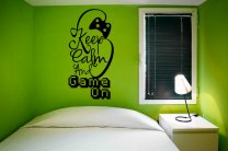 Designer - 'Keep Calm and Game On' - Gamer Room Wall Decoration