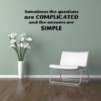 JC Design 'Sometimes the questions are complicated...' Large Wall Sticker