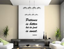 JC Design 'Patience is bitter but its fruit is sweet' - Aristotle Quote Amazing Vinyl Sticker