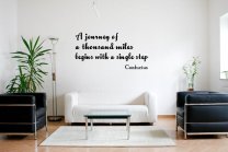 JC Design 'A journey of a thousand miles...' Confucius Quote Wall Decal