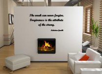 JC Design 'The weak can never forgive. Forgiveness is the attribute of the strong.' Wall Sticker Quote