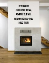 JC Design 'If you don't build your dream...' Motivational Quote Wall Decal