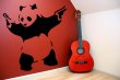 Banksy Style Panda With Guns Art Sticker