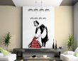 Banksy Style Maid in London Wall Stickers